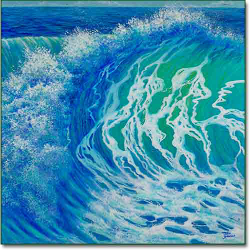 Azure Wave by Joan Hansen is a painting of a wave in the ocean