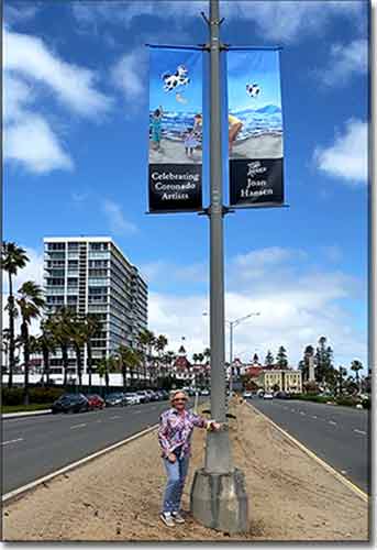 Joan with 2022 Cowabunga Dude banners
